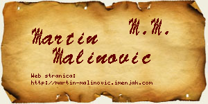 Martin Malinović vizit kartica